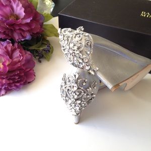 Badgely Mischka Meagan Embellished Crystal Wedge